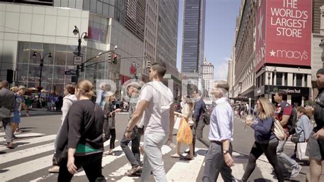 People Commuting In New York City On Crowded Streets Urban Lifestyle