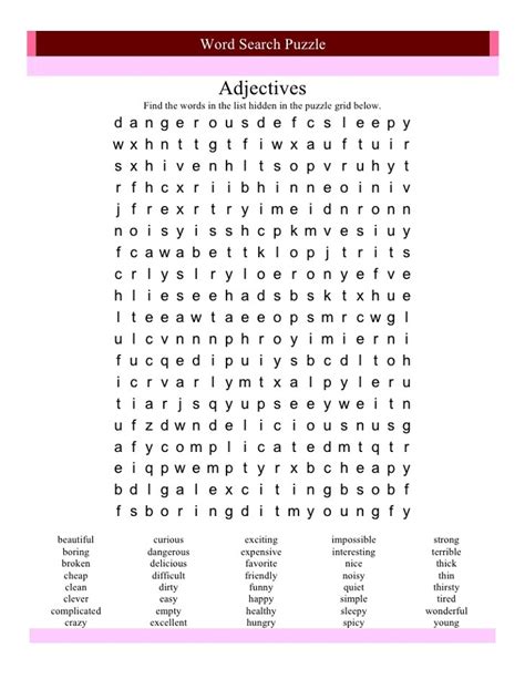 Character Traits Word Search Activity Shelter