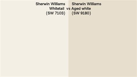 Sherwin Williams Whitetail Vs Aged White Side By Side Comparison