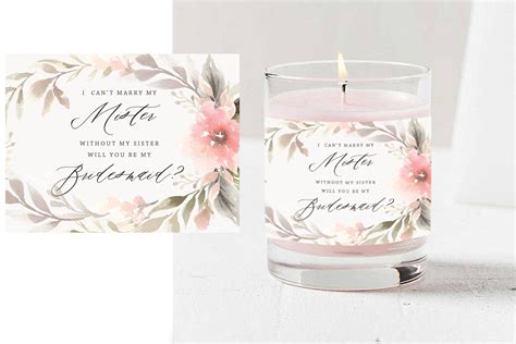 Custom Floral Candle Label Psd Stationery Templates Creative Market