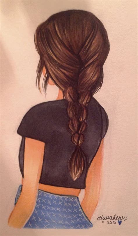 Long and medium layers with glossy color highlights, and enhancing that overall look is stylish side bang. Drawing Of Girl With Long Hair Best 25+ Girl Hair Drawing ...