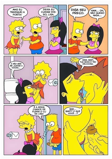 Bart E Lisa Fazendo Sexo Incesto No Banheiro Da Escola Hentai HQ Porno