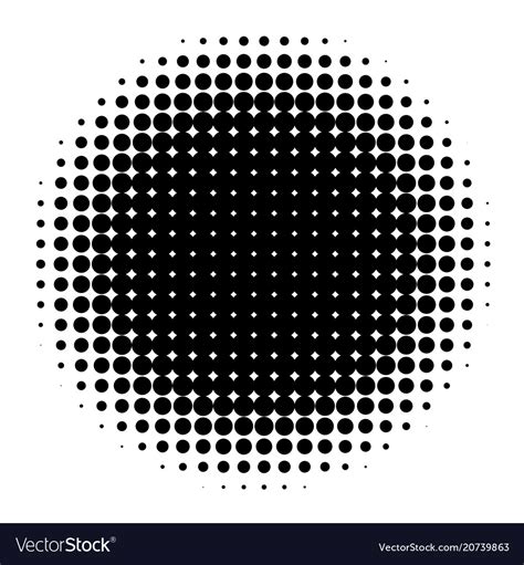 Circle In Halftone Halftone Dot Pattern Royalty Free Vector