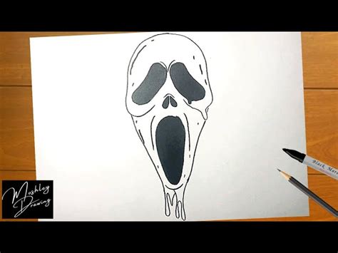 How To Draw Scream Mask Ghostface