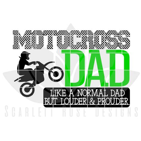 Sports Svg Motocross Dad Louder And Prouder Svg Cut File Scarlett