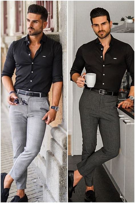 Pant Shirt Combination For Men Black Shirt Outfit Men Shirt Outfit
