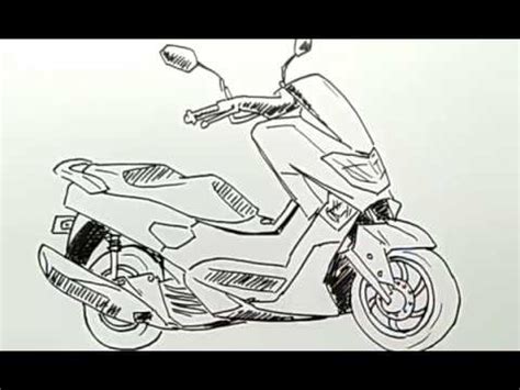Baik itu dalam bentuk kartun, ataupun gambar biasa. Sketsa Gambar Sepeda Motor Matic