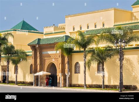 Entrance To Royal Palace Rabat Morocco North Africa Stock Photo Alamy