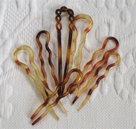 Vintage Hair Pins Faux Tortoiseshell Hair Pins Lot Of 7 Etsy