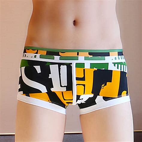 3pcslot Mens Sexy Boxer Underwear See Thru Shorts Cotton Sexy