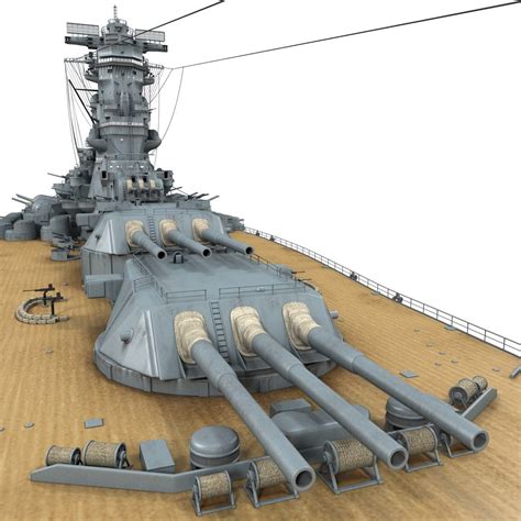 3d Japanese Battleship Yamato Model Battleship Model Warships