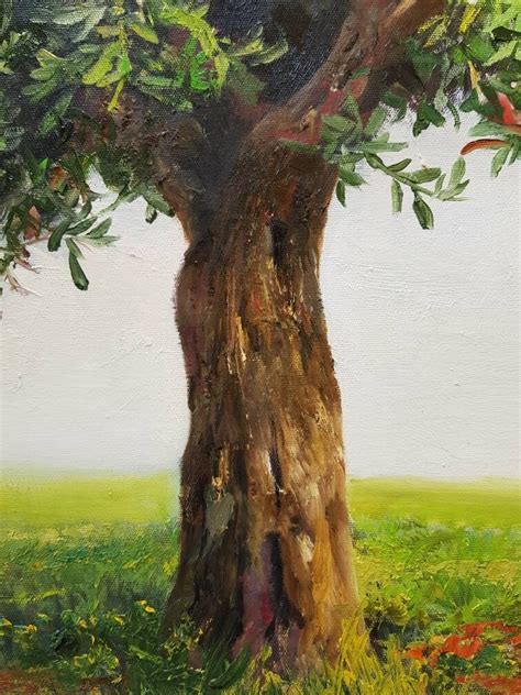 Pomegranate Tree Original Painting With Oil Colours Tree Etsy