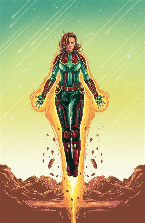 Marvel Captain Marvel Fan Illustration Wallpaper Hd Superheroes 4k