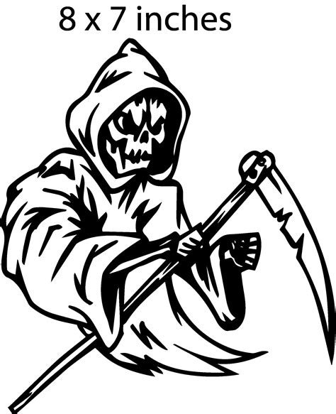 The Grim Reaper Vinyl Decal Stickers Anime Decals Windows Etsy