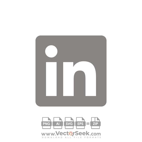 Grey Linkedin Icon Vector Ai Png Svg Eps Free Download