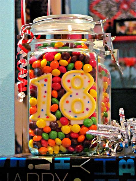 Check out our teenage gifts range, novelty gift ideas or gifts for him or for her. Skittles in a mason jar with bday candles! | by anna ...