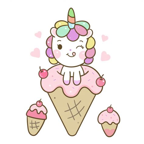 .dessin animé mignon sur la meilleure banque photo depositphotos! Dessin animé mignon glace vecteur licorne amour ...