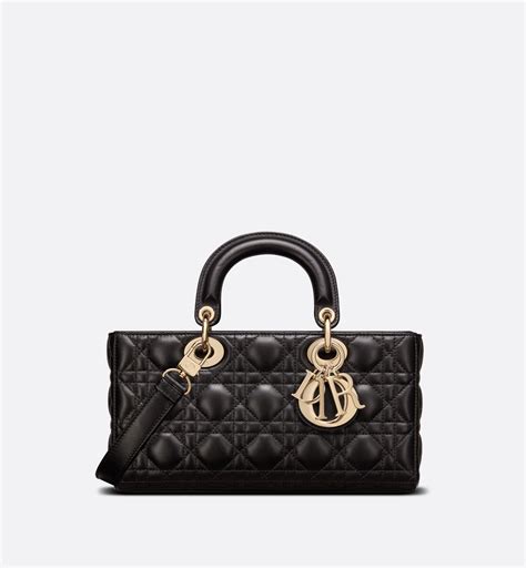 Lady D Joy Bag Black Cannage Lambskin Dior