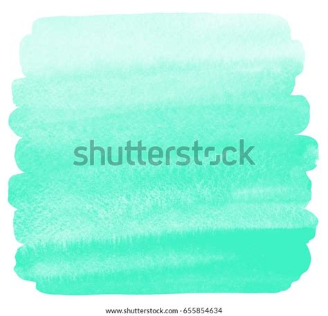 Mint Green Watercolor Hand Drawn Background Stock Illustration