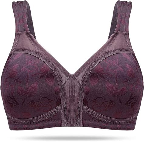 Intimates And Sleep Plus Size Womens Minimizer Bras Floral Lace Wireless