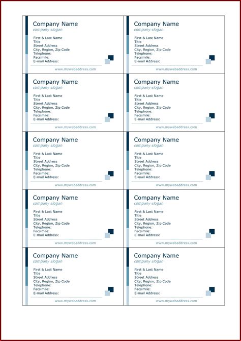 Use any publisher business card templates. Avery Business Cards Template 28878 - Template 1 : Resume ...