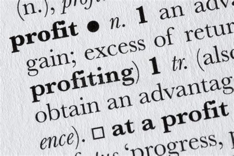 Definition Of Profit Stock Photo Image Of English Credit 12698174