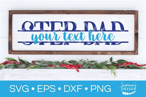 Download Step Dad Split Monogram SVG Bonus Dad Fathers Day Cut File ...