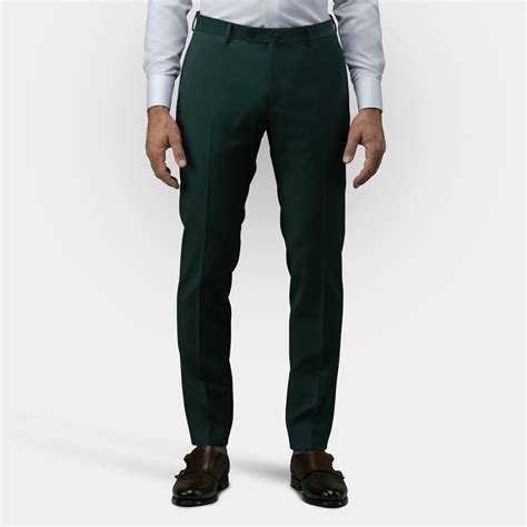 Dark Green Suit Pants Tailor Store