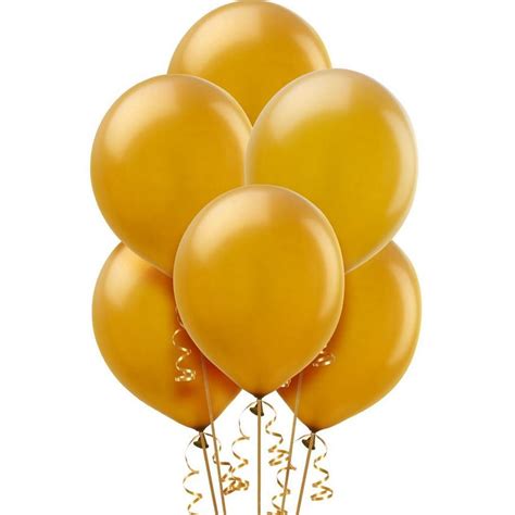 15ct 12in Gold Pearl Balloons Party City