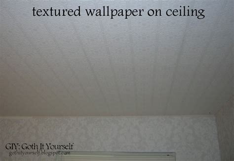 Faux tin tile wallpaper isn't as authentic as the real metal, but it's much easier to install and certainly more. GIY: Goth It Yourself: Create a Faux Tin Ceiling with ...