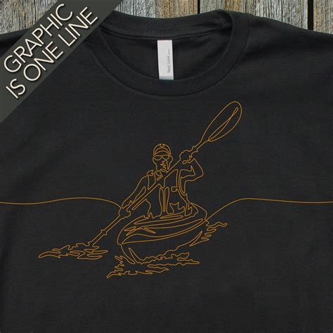 Mans Kayaking T Shirt Mens Kayak Tee Kayaker Shirt Guys Kayaker T