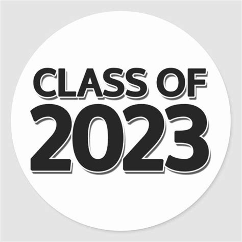Class Of 2023 Classic Round Sticker Graduation Images