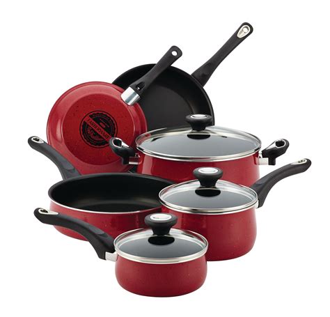 Farberware New Traditions Speckled Aluminum Nonstick 12-Piece Cookware