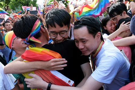 taiwan s lgbt community celebrates historic same sex marriage ruling ‘first in asia the