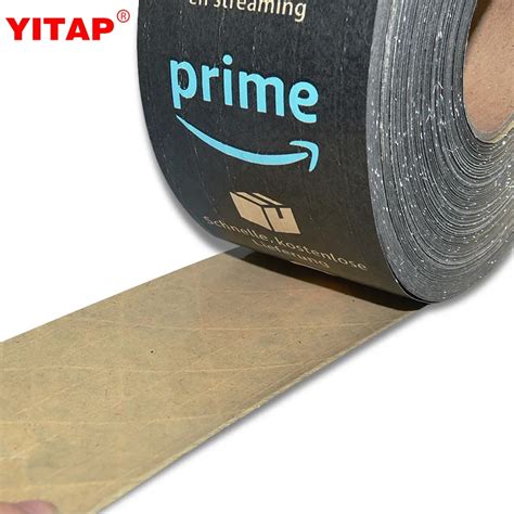 Custom Printing Amazon Prime Black Packing Kraft Paper Tape Wholesale