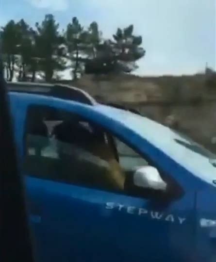 Shocking Moment Randy Couple Caught Having Sex In Car While Driving In