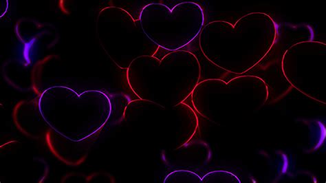 Neon Hearts Background Download Videohive 19421059