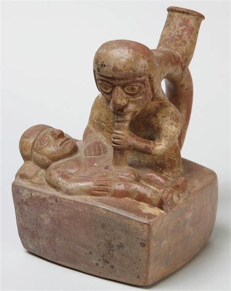 Stirrup Vessel With Fellatio Scene Peru Moche Civilization 300 600 Ad [1290x1630] R