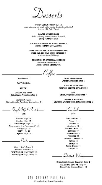 Keep it simple and elegant with the fine dining dessert menu template. Our Menu - Upscale Dining in Asheville, NC | Fine dining ...