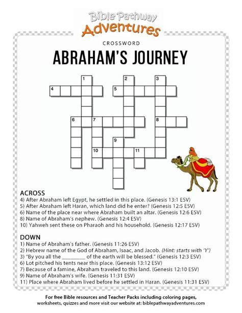 Puzzles from sudoku and crosswords to word searches and online jigsaw puzzles, check out our curated list of puzzles and riddles for every skill set. Free Bible Crossword Puzzle: Abraham's Journey | Bible ...