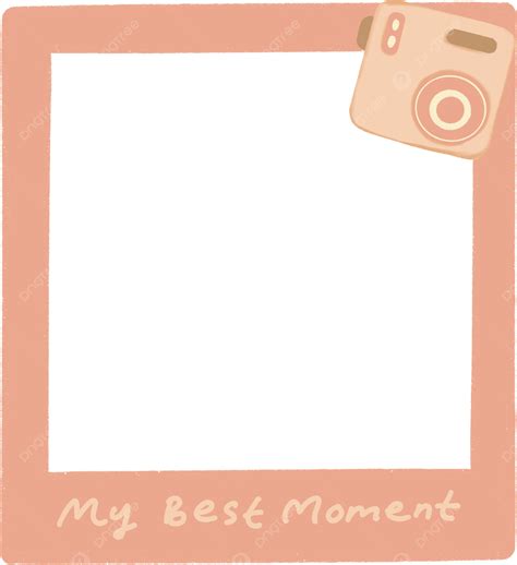 Moldura Polaroid Meu Melhor Momento Com Enfeite De Câmera Png