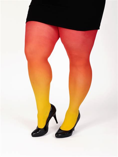 plus size yellow red tights virivee tights unique tights designed and made in europe