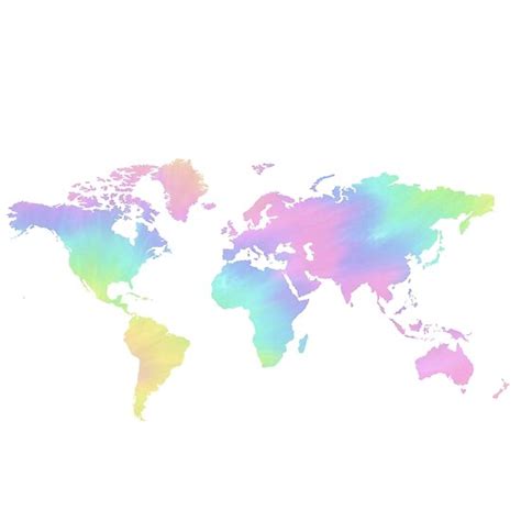 Pastel World Map