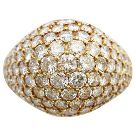 cartier diamond gold pave ring for sale at 1stdibs