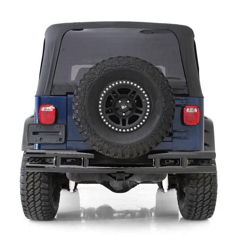 Smittybilt Rear Tubular Bumper With Hitch For 87 06 Jeep® Wrangler Yj