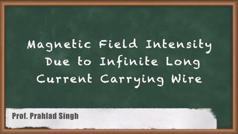 Magnetic Field Due To Infinite Long Wire Magnetostatics Gate Ie