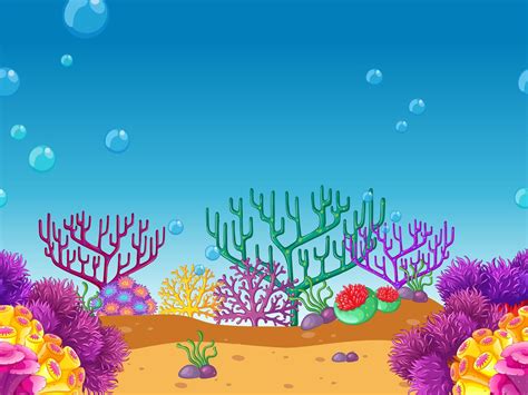 Seamless Coral Reef Under The Water 430511 Vector Art At Vecteezy