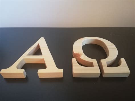 Alfa Omega Wooden Greek Letters