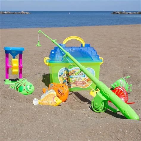 Hey Play 80 Tk044489 Kids Toy Fishing Set With Magnetic Fishing Pole