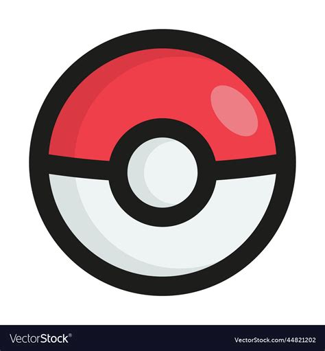 Game Pokeball Outline Icon Pokemon Container Vector Image